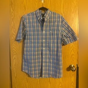 Men's Blue Plaid Shirt